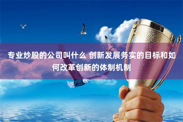 专业炒股的公司叫什么 创新发展务实的目标和如何改革创新的体制机制