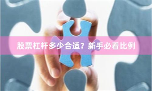 股票杠杆多少合适？新手必看比例